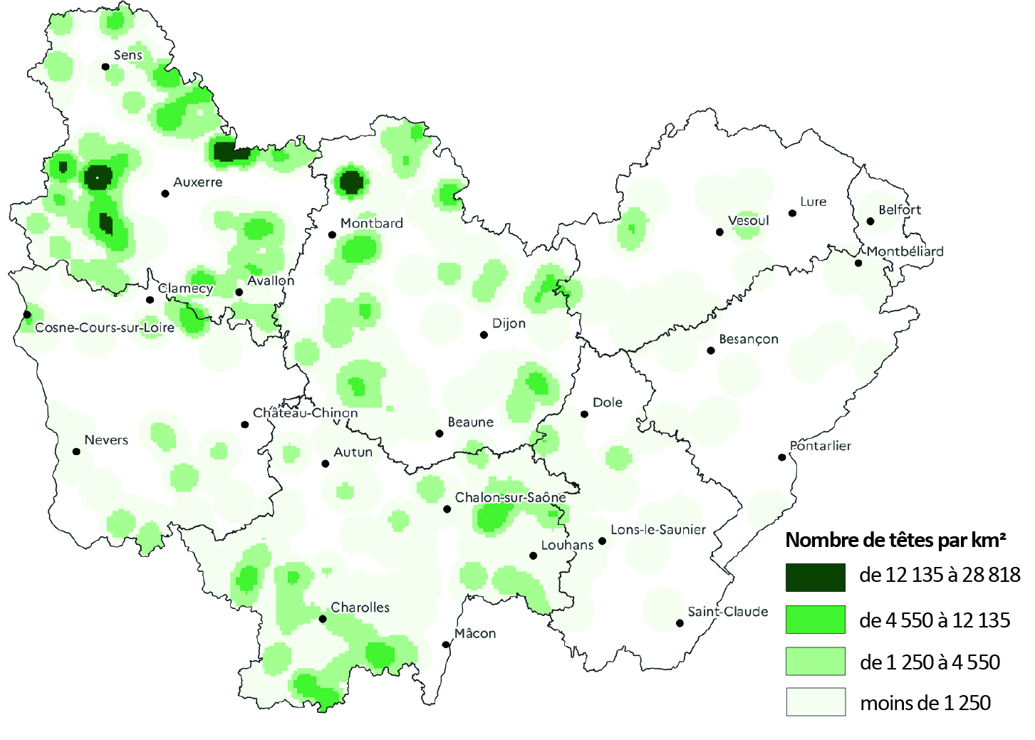 Figure 4 - Élevage de volaille de chair - voir la transcription ci-dessous