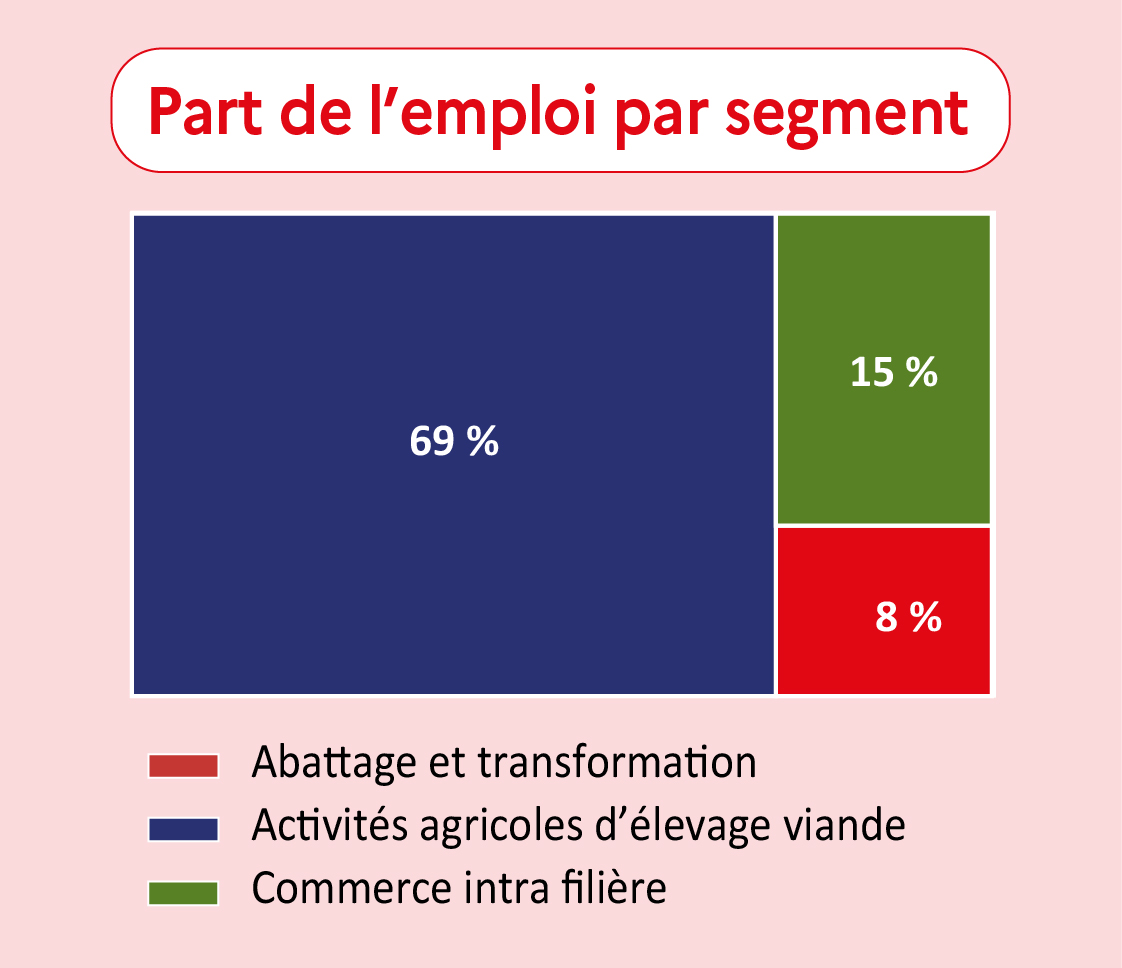 Part de l'emploi par segment dans le Territoire de Belfort - voir la transcription ci-dessous
