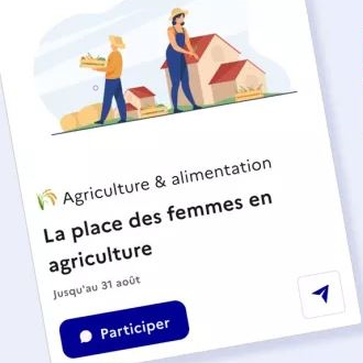 Lien vers l'article portant sur la consultation sur la place des femmes en agriculture